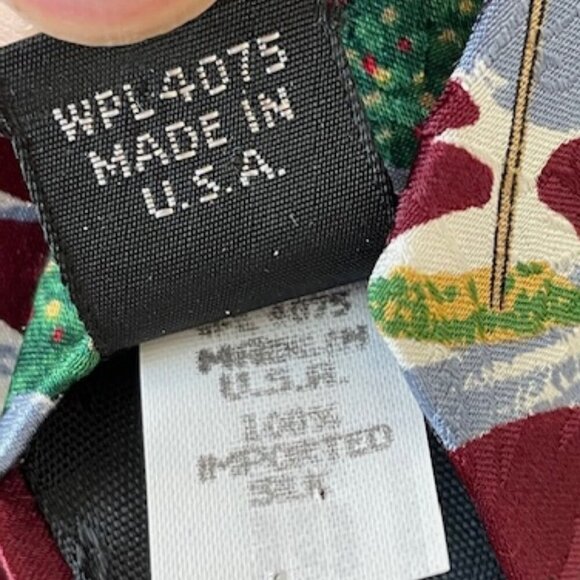 OSCAR DE LA RENTA Vintage Santa Golf Silk Tie - Picture 12 of 14